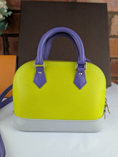 Louis Vuitton Epi Alma Nano in Neon Yellow And Purple - Picture 5 of 13