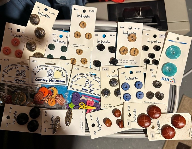 Assorted New Buttons In Packaging 