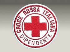 PATCH TOPPA N° 2 CRI CROCE ROSSA ITALIANA DIPENDENTE RICAMO TSHIRT FELPA