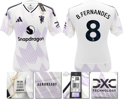 BNWT 2025 2026 MANCHESTER UNITED ADIDAS AWAY SHIRT B. FERNANDES 8 MEN'S SMALL