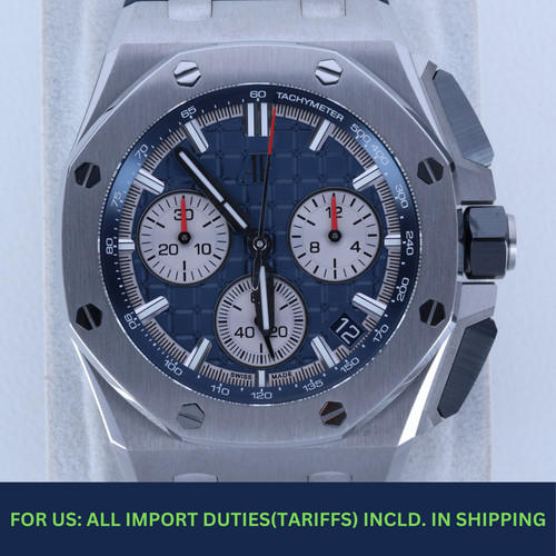 Audemars Piguet Royal Oak Offshore Chrono 26420TI Titanium Blue Box Papers