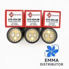 3 Pcs-Motor Start Capacitor 270-324 MFD uF 220-250 VAC 50/60Hz HVAC
