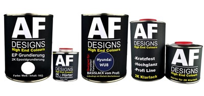 FÜR Hyundai WU8 Blue Shift Perl 3.7L Autolack SET 2K Epoxid Grundierung Klarlack