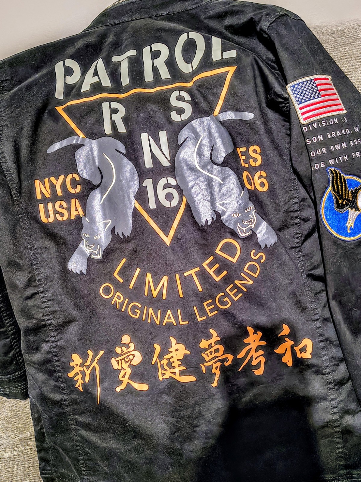 Reason Patchwork Back Graphics Black Eclectic Hea… - image 2