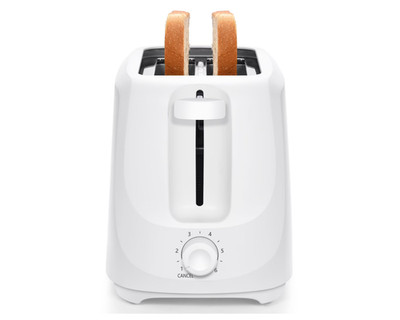 2-Slice Toaster with 6 Shade Settings and Removable Crumb Tray, Arctic White