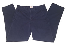 Boys Navy School Uniform Pants Size 12 Flat Front Adjustable Waist Snap Button