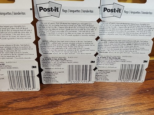 Post-it 684-SH "Sign Here" Flags, .47", Assorted Colors, 120 Flags, Lot Of 3. - Picture 9 of 13