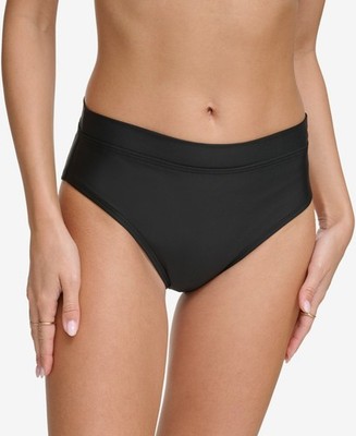DKNY Bikini Bottom Black High Waist, L