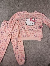 Hello Kitty Girls Outfit Sweatshirt And Sweatpants Size 8-10 NWT Pink