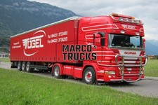 LKW Foto Scania R-Series Planensattelzug Liechtenstein rot VOGEL Transpor #j7lf
