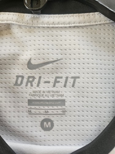 Nike Dri Fit Mens size M Basketball Shooting Long Sleeve Top White / Black - Picture 7 of 10