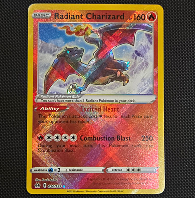Pokémon TCG Radiant Charizard 020/159 Crown Zenith EN Holo Radiant Rare