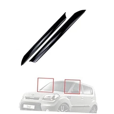 Front Driver & Passenger Side Windshield Outer A Pillar Trim Molding Kit 