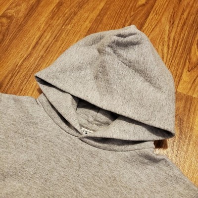 Vtg Hoodie Sweatshirt Kids Small Gray Fleece Kangaroo Pocket Lee Sport Thick New