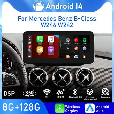 10.25'' 128GB Android Autoradio DAB+ WiFi Für Mercedes B-Klasse W246/W242 NTG5.0