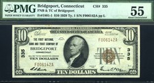 1929 $10 1ST NB OF BRIDGEPORT CT P.M.G #55