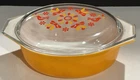 Vintage Pyrex Friendship  1- 1/2 qt Orange/Yellow Casserole with lid