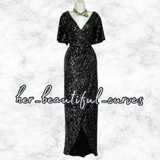 QUIZ GLITTER SEQUINS MAXI OCCASION EVENING PARTY DRESS SIZE 20