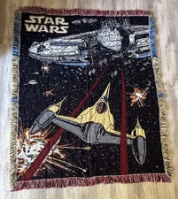 THE NORTHWEST COMPANY STAR WARS EPISODE 1 NABOO ANAKIN STARFIGHTER WOVEN BLANKET
