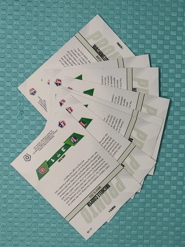 2025 NWSL Parkside Pronto Short Print Card Singles (Pick Your Card) - Image 2 of 2