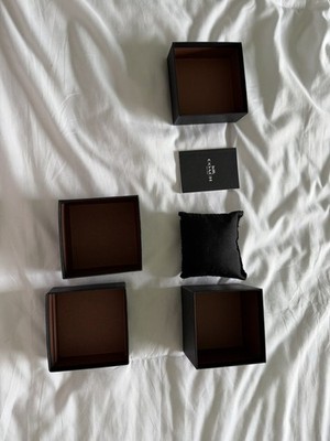 Coach Black Presentation Box for 1-3 Watches Paper/Cardboard Fabric Luxury Theme