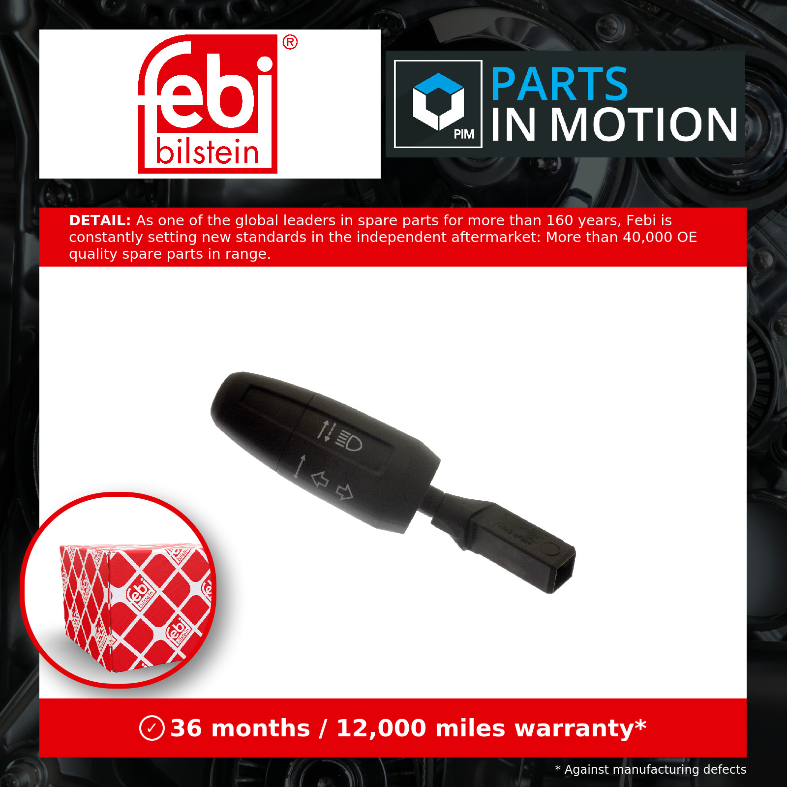 Steering Column Switch 40468 Febi Stalk 6240433 013191077 13191077 Quality New