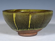 3.7" old Chinese Ancient Jian Kiln porcelain Tea cup Bowl Bowls statue