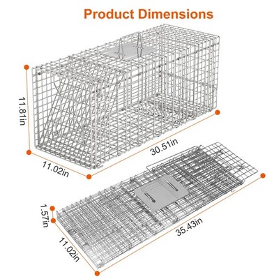 Cat Trap Cage Garden Catch Release Live Animal Rodent Kitchen Cage Animal Cage