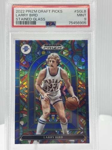 Larry Bird #SG-LB 2022 Panini Prizm Draft Picks Stained Glass card