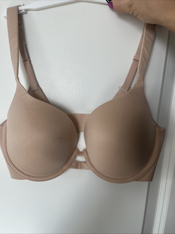 Auden Light Lift Plunge Coverage Bra Women's Size 34D - Beige