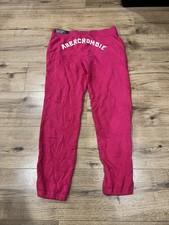 Vintage Y2k NWT Abercrombie Fitch Pink Spell Out Sweatpants Sz Medium M