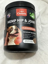 Chewia Hemp Hip & Joint Soft Chews for Dogs - Duck Flavor - 180 ct - 05/2026