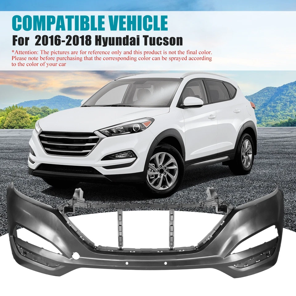 For 2016 2017 2018 Hyundai Tucson Front Bumper Cover Primed - Изображение 3 из 4