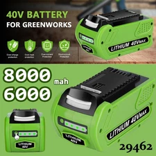 8.0AH For Greenworks G-MAX 40 Volt Lithium Battery 29472 29462 29252 Battery