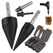 6X Wood Splitter Screw Splitting Cone Driver High Speed Twist Firewood Drill Bit