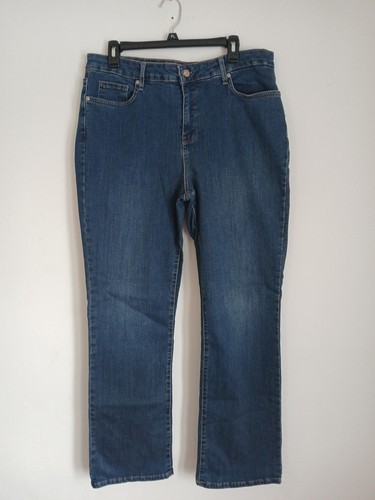 NYDJ Barbara Bootcut Jeans Women's Dark Blue Stretch Denim Lift Tuck 14 NWT $99!