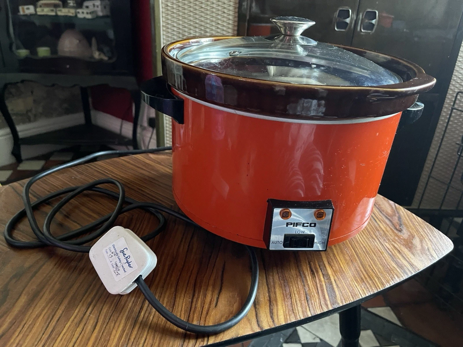 Pifco Vintage 1970s 4852 Retro Orange Slow Cooker PAT TESTED & WORKING