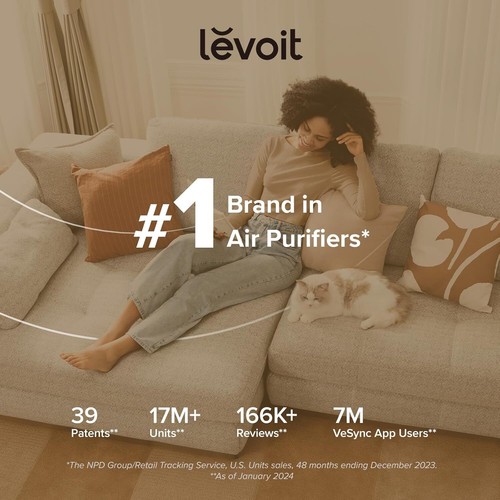 LEVOIT Air Purifiers for Bedroom Home, 3-In-1 Filter Cleaner with Fragrance Spon - Picture 8 of 11