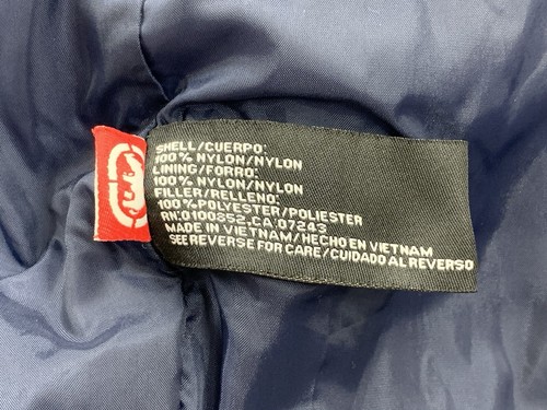 ECKO Function Y2k Puffer Jacket Mens 3XL Blue Packable Hood Streetwear Hip Hop - Picture 8 of 12