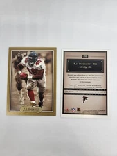 MINT GOLD BORDER PARALLEL 2003 Fleer Showcase TJ DUCKETT ATLANTA FALCONS NFL 