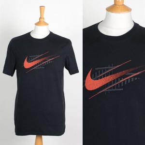 nike black t shirt red tick