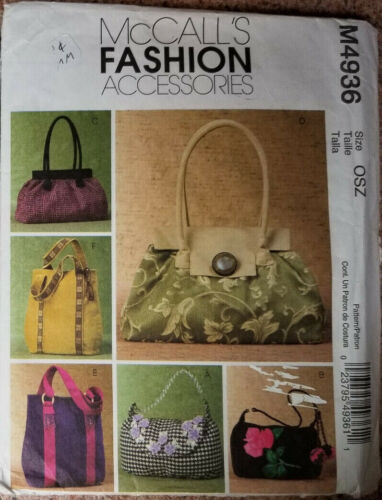 McCalls Craft Sewing Patterns Kids & Adult Hats & Handbags Totes Purses U-Choose - Picture 33 of 50