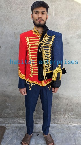 Hussar Dolman Jacket Drummer Napoleonic Tunic Pelisse Military Style Uniform - Picture 10 of 10