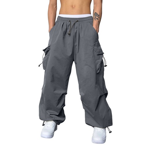 Para hombres Informal Color Cintura Deportes Sombrero Multi Tejido Bolsillo Cuerda para Pie Pantalones Lisos - Imagen 12 de 42