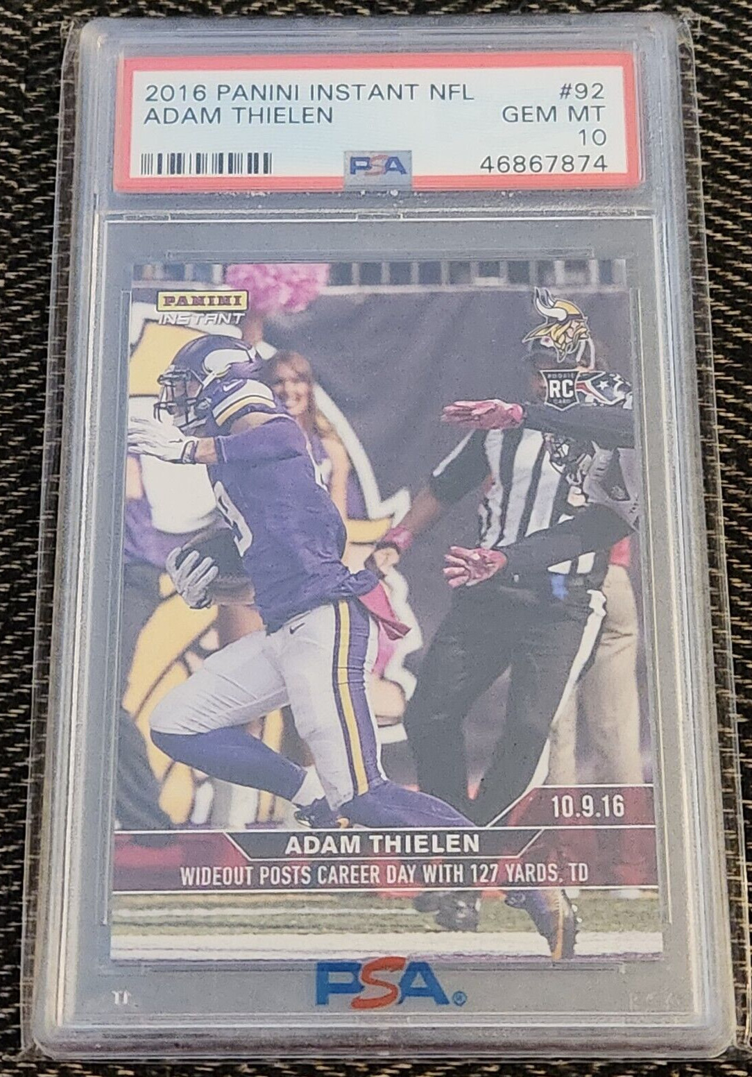 Adam Thielen Panini Instant NFL #92 Base