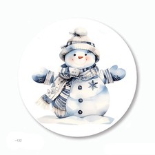 Country Showflakes Snowman Scrapbook Stickers Christmas Favors Envelope Seals