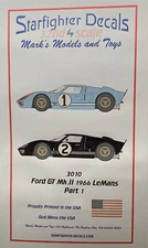 1/32  Starfighter Decals 3010 Ford GT Mk II LeMans 1966 Pt.1