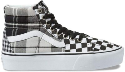 new Vans Women's Shoes Sk8-Hi Platform Plaid Checkerboard