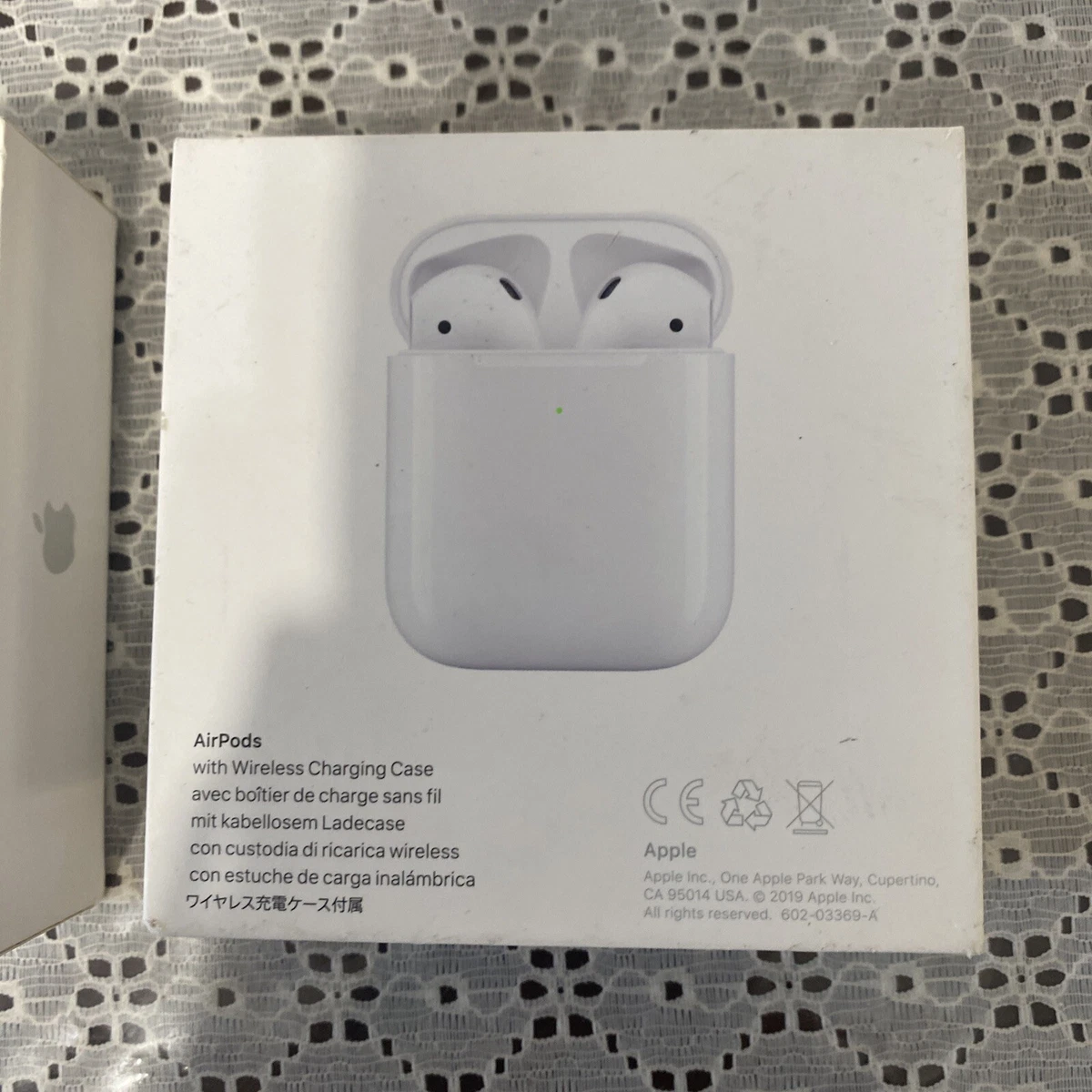 Apple AirPods Empty Retail Box Only Held Model A2032 UPC 