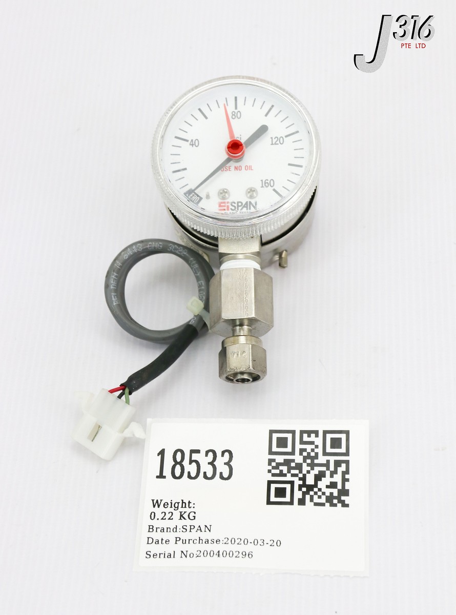 オーダー用 18533 SPAN PRESSURE GAUGE, 0-160PSI 21-0122-C1 | eBay
